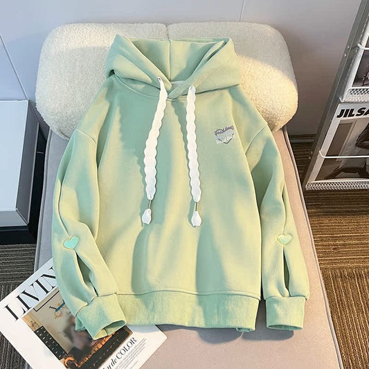 Love Letter Embroidered Korean Style Hoodie